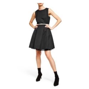Jason Wu 20th Anniversary Collection Black Fit Flare Cocktail Dress Womens XS